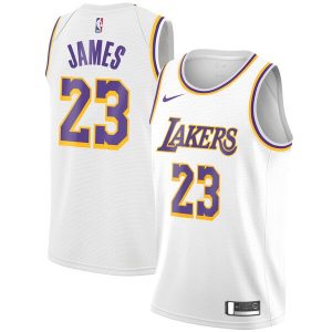 Youth Los Angeles Lakers LeBron James Nike White S cheap Stitched ...