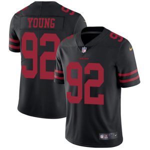 49ers #92 chase young black alternate youth stitched nfl vapor untouchable limited wholesale jersey