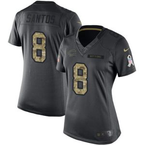 bears #8 cairo santos black women's stitched nfl limited 2024 salute to service wholesale jersey