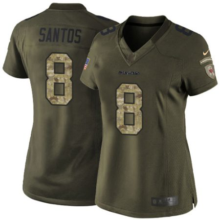 Bears #8 Cairo Santos Green Women's Stitched NFL Limited 2024 Salute to Service Jersey