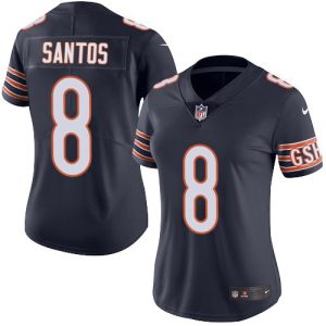 bears #8 cairo santos navy blue team color women's stitched nfl vapor untouchable limited cheap jersey
