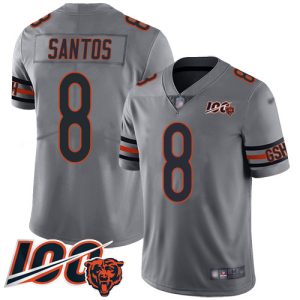 Bears #8 Cairo Santos Silver Youth Stitched NFL Limited Inverted Legend 100th Season Jersey