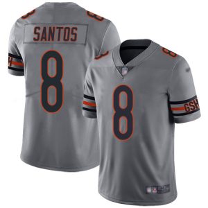 bears #8 cairo santos silver youth stitched nfl limited inverted legend cheap jersey
