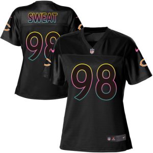 bears #98 montez sweat black women's nfl fashion game wholesale jersey
