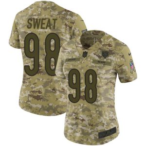 Bears #98 Montez Sweat Camo Women's Stitched NFL Limited 2024 Salute To Service Jersey