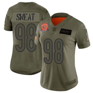 Bears #98 Montez Sweat Camo Women's Stitched NFL Limited 2024 Salute To Service Jersey