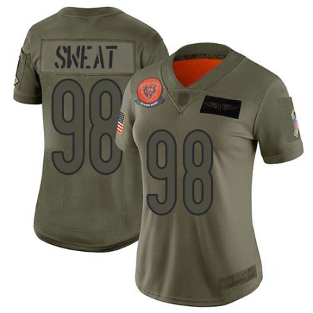 Bears #98 Montez Sweat Camo Women's Stitched NFL Limited 2024 Salute To Service Jersey