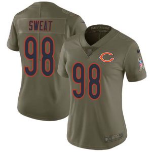 Bears #98 Montez Sweat Olive Women's Stitched NFL Limited 2024 Salute To Service Jersey