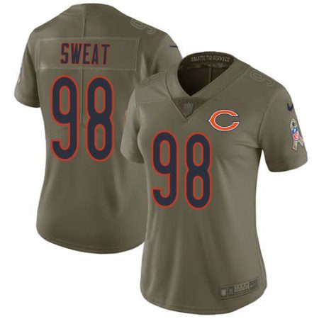 Bears #98 Montez Sweat Olive Women's Stitched NFL Limited 2024 Salute To Service Jersey