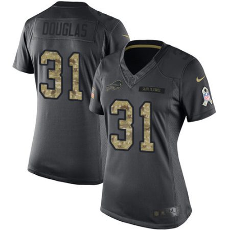 Bills #31 Rasul Douglas Black Women's Stitched NFL Limited 2024 Salute to Service Jersey