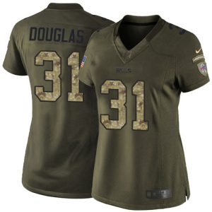 Bills #31 Rasul Douglas Green Stitched Women's NFL Limited 2024 Salute to Service Jersey