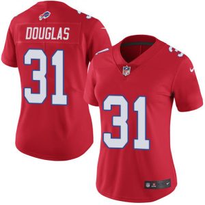 cheap Bills #31 Rasul Douglas Red Women's Stitched NFL Limited Rush Jersey