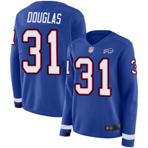 bills #31 rasul douglas royal blue team color women's stitched nfl limited therma long sleeve cheap jersey