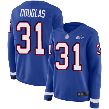 bills #31 rasul douglas royal blue team color women's stitched nfl limited therma long sleeve cheap jersey