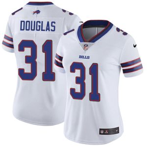 wholesale Bills #31 Rasul Douglas White Women's Stitched NFL Vapor Untouchable Limited Jersey