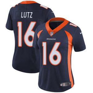 cheap Broncos #16 Wil Lutz Navy Blue Alternate Women's Stitched NFL Vapor Untouchable Limited Jersey