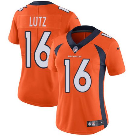 Broncos #16 Wil Lutz Orange Team Color Women's Stitched NFL Vapor Untouchable Limited Jersey