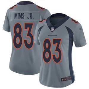 wholesale Broncos #83 Marvin Mims Jr. Gray Women's Stitched NFL Limited Inverted Legend Jersey