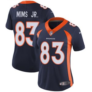 Broncos #83 Marvin Mims Jr. Navy Blue Alternate Women's Stitched NFL Vapor Untouchable Limited Jersey