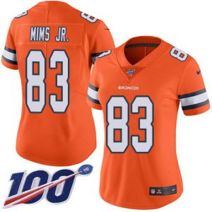 broncos #83 marvin mims jr. orange women's stitched nfl limited rush 100th season wholesale jersey