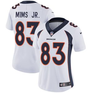 Broncos #83 Marvin Mims Jr. White Women's Stitched NFL Vapor Untouchable Limited Jersey