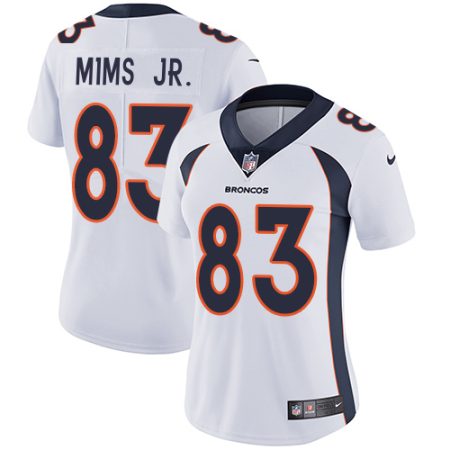 Broncos #83 Marvin Mims Jr. White Women's Stitched NFL Vapor Untouchable Limited Jersey