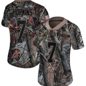 browns #7 dustin hopkins camo women's stitched nfl limited rush realtree wholesale jersey