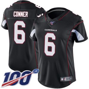 cheap Cardinals #6 James Conner Black Alternate Women's Stitched NFL 100th Season Vapor Untouchable Limited Jersey