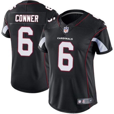 cheap Cardinals #6 James Conner Black Alternate Women's Stitched NFL Vapor Untouchable Limited Jersey