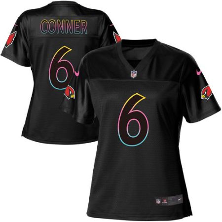 wholesale Cardinals #6 James Conner Black Women's NFL Fashion Game Jersey