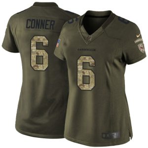 Cardinals #6 James Conner Green Women's Stitched NFL Limited 2024 Salute To Service Jersey