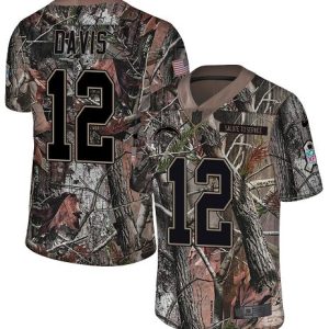 wholesale Chargers #12 Derius Davis Camo Youth Stitched NFL Limited Rush Realtree Jersey