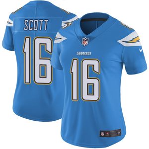 wholesale Chargers #16 J.K. Scott Electric Blue Alternate Women's Stitched NFL Vapor Untouchable Limited Jersey