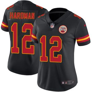 wholesale Chiefs #12 Mecole Hardman Black Women's Stitched NFL Limited Rush Jersey