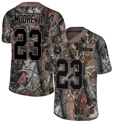 wholesale Colts #23 Kenny Moore II Camo Youth Stitched NFL Limited Rush Realtree Jersey