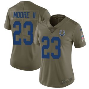 Colts #23 Kenny Moore II Olive Women's Stitched NFL Limited 2024 Salute To Service Jersey