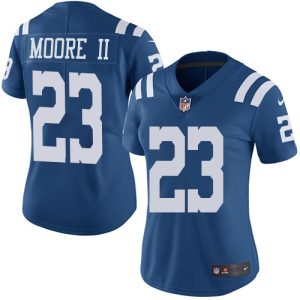 Colts #23 Kenny Moore II Royal Blue Women's Stitched NFL Limited Rush Jersey