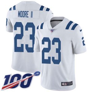 Colts #23 Kenny Moore II White Men's Stitched NFL 100th Season Vapor Limited Jersey