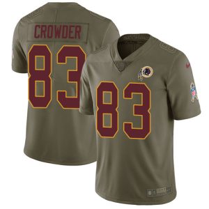wholesale Commanders #83 Jamison Crowder Olive Youth Stitched NFL Limited 2024 Salute To Service Jersey