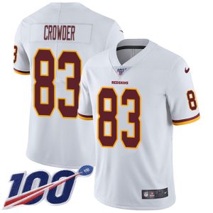 wholesale Commanders #83 Jamison Crowder White Youth Stitched NFL 100th Season Vapor Limited Jersey