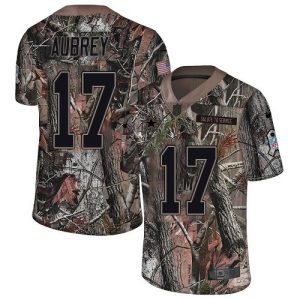 wholesale Cowboys #17 Brandon Aubrey Camo Youth Stitched NFL Limited Rush Realtree Jersey