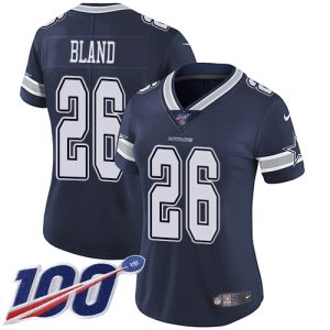 wholesale Cowboys #26 DaRon Bland Navy Blue Team Color Women's Stitched NFL 100th Season Vapor Untouchable Limited Jersey