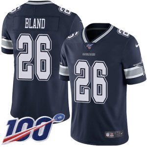 Cowboys #26 DaRon Bland Navy Blue Team Color Youth Stitched NFL 100th Season Vapor Untouchable Limited Jersey