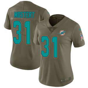 Dolphins #31 Raheem Mostert Olive Women's Stitched NFL Limited 2024 Salute To Service Jersey