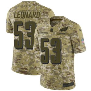 wholesale Eagles #53 Shaquille Leonard Camo Youth Stitched NFL Limited 2024 Salute To Service Jersey