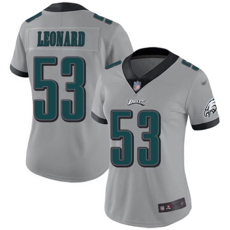 cheap Eagles #53 Shaquille Leonard Silver Women's Stitched NFL Limited Inverted Legend Jersey