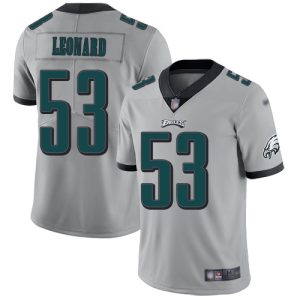 wholesale Eagles #53 Shaquille Leonard Silver Youth Stitched NFL Limited Inverted Legend Jersey