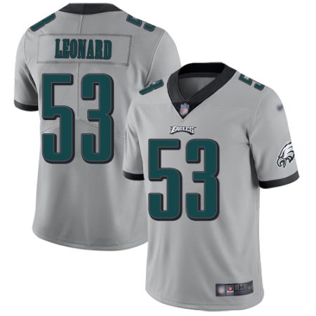 wholesale Eagles #53 Shaquille Leonard Silver Youth Stitched NFL Limited Inverted Legend Jersey