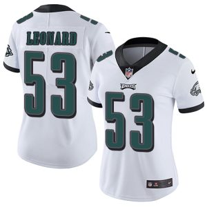 Eagles #53 Shaquille Leonard White Women's Stitched NFL Vapor Untouchable Limited Jersey