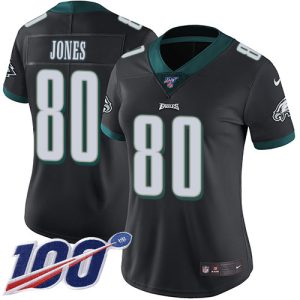 eagles #80 julio jones black alternate women's stitched nfl 100th season vapor untouchable limited wholesale jersey